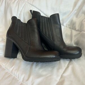 b.o.c. Black Leather Ankle Boots